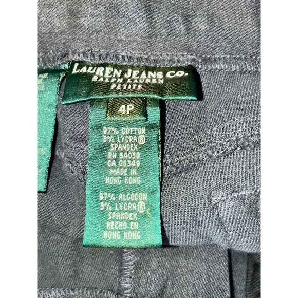 Lauren Jeans Co. Womens Jeans Charcoal Gray Size 4P Cotton Stretch - Picture 4 of 7